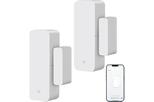 PHOVOLT Sensor de puerta WiFi, sensor de ventana de puerta inteligente Tuya, sensor de ventana inalámbrico en tiempo real compatible con Alexa Google, sensor de contacto abierto de puerta (2)