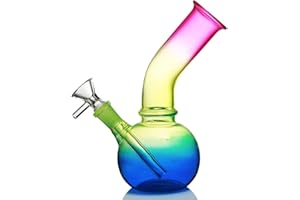 BONGBONGBONG Glass Bong Pipe Water Bongs for Smoking Bong Bowl 14.5mm Height 21cm 200g Recycling Tornado Filter Glass Water Bong hookahs Oil Rig Bong Nicotine Free