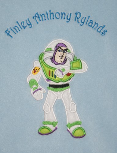 Buzz Lightyear (Toy Story) Luxury Personalised Disney Applique Super Soft Fleece Baby Blanket