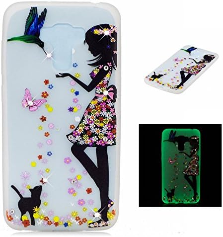 Asus Zenfone 3 Max ZC553KL 5.5" Bling Rhinestones Luminous Case ,BONROY® Creative Unique Design Fluorescent Green Effect Night Glow In The Dark ,Soft TPU Cover Ultra Thin Anti-Scratch Shock Protective Back Case Cover Shell for Asus Zenfone 3 Max ZC553KL 5.5"