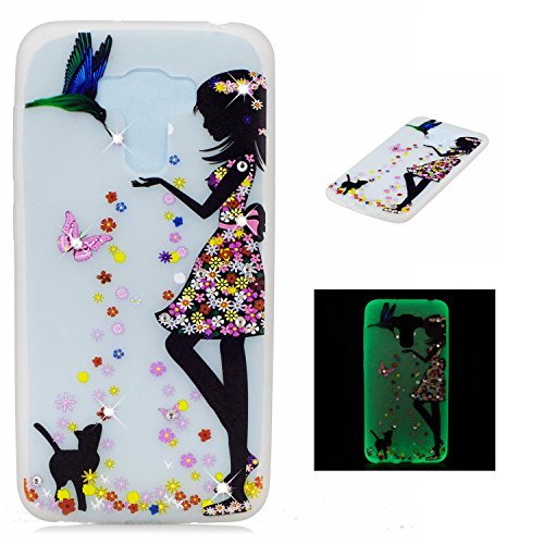 Asus Zenfone 3 Max ZC553KL 5.5" Bling Rhinestones Luminous Case ,BONROY® Creative Unique Design Fluorescent Green Effect Night Glow In The Dark ,Soft TPU Cover Ultra Thin Anti-Scratch Shock Protective Back Case Cover Shell for Asus Zenfone 3 Max ZC553KL 5.5"