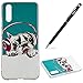 Produktbild Huawei P20 Hülle,Huawei P20 Handyhülle,WIWJ Hülle TPU Silikon Backcover Case mit Gemalt Kunst Malerei Muster Schutzhülle für Huawei P20 -Kopfhörer Welpe