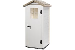 GARDIUN Tuscany Evo 80 Gartenhaus, Beige, 96,5 x 96,5 x 203 cm