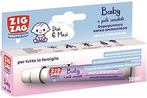 ZIG - ZAG ZIG-ZAG stick dopo puntura zanzare bambini, azione lenitiva dopo puntura di zanzare e altri insetti, piante urticanti e meduse, con camomilla e aloe, 15 ml