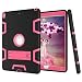 Produktbild iPad Pro 10.5 Fall, Jessica stoßfest [Tropfen Schutz] 3 in1 Robuste Hybrid-Silikon mit PC Kunststoff mit Built in Kickstand für Apple iPad Pro 26,7 cm 2017 Modell Schwarz/Rosé