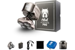 Skull Shaver Pitbull Platinum Pro Rasoir Electrique Homme Tête et Visage