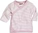 Schnizler Baby-Girls Wrap-Around Shirt Long Sleeve Striped Sweatshirt, Pink (White/Lightpink), Newborn (Manufacturer Size:50)