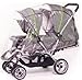Long double duet twin PRAM Buggy BASSINET RAIN COVER