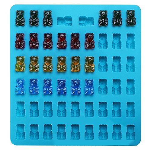 Joyoldelf Gummibär Formen & Ice Cube-Tabletts – 3 53-cavity Silikon Candy Formen mit 3 Tropfenform für Schokolade, Jelly, gumdrop, Seife, Sweet und mehr - 3