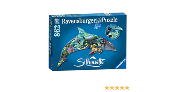 Buy Ravensburger Puzzles Dolphin Silhouette Multi Color 862 Pieces Online At Low Prices In India Amazon In
