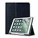 Produktbild iPad Pro 10.5 Schutzhülle,elecfan Retro Ultra Schlank Superleicht Smart Cover Tasche Etui mit Ständer Kartenfächer Pencil Halter Slim PU Leder Hand Schultergurt Fall für 2017 iPad Pro 10.5,Dunkelblau