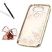 Produktbild Diamant Hülle für LG G5,Bling Glitzer Sparkles Strass Diamond Crystal für LG G5,Leeook Luxuriös Luxus Noble Schön Shining Gold Electroplate Plating Frame Technologie Entwurf Floral Rosa Blume Schmetterling Butterfly Muster Entwurf Durchsichtig Transparent Clear Klar TPU Silikon Scratch-Resistant Schützend Handy Hülle Schutzhülle Soft Rückseite Case Cover Tasche für LG G5-Gold,Pink Flower