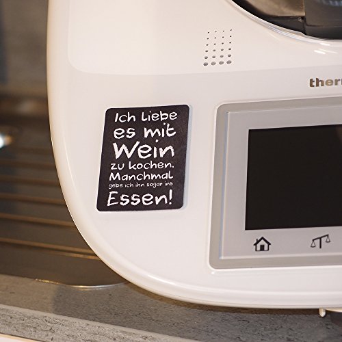 2in1 Thermomix Deko-Sticker/Aufkleber & Display-Cleaner "Wein"
