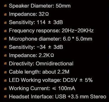 BlueBeach   G2000 USB 3 5mm Est  reo Gaming Auriculares para Juegos Iluminaci  n LED   Micr  fono   Cancelaci  n de Ruido   Control del Volumen para PC Tablet Laptop