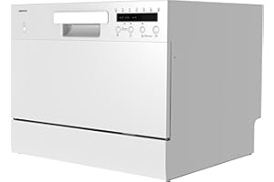 MEDION Tischgeschirrspüler DWT 60 (6 Gedecke Fassungsvermögen, 7 Reinigungsprogramme, LED Anzeige, 47 dB, MD37496) weiß