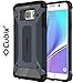 Cubix® Shock Proof Case For Samsung Galaxy Note 5 Tough Armor Tech Series Back Cover case With Premium Carbon Fiber Texture 4 Side Air Cushion Extra Soft Buttons - Navy Blue RS.650.00