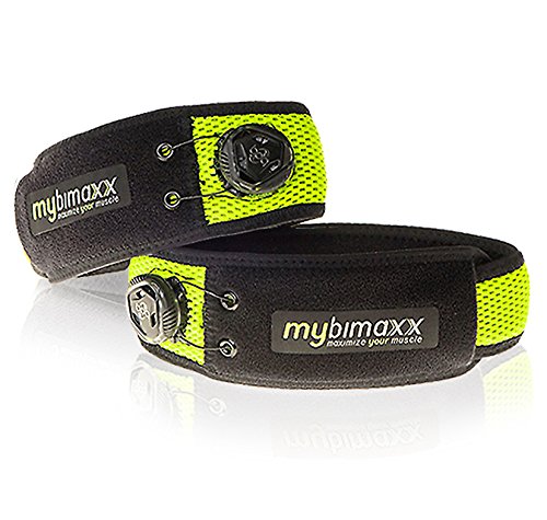 Preisvergleich Produktbild Mybimaxx Bandagen für gesunden und schnellen Muskelaufbau / Blood Flow Restriction (BFR) / Okklusionstraining / Flossing (29-32 cm, Schwarz)