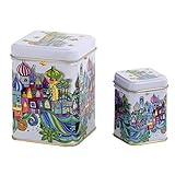 latam perú telefono  Aromas de Té Juego de Latas de Metal para Té/Caja de Té/Recipiente Contenedor Almacenamiento de Té Estambul, 100 gr y 25 gr.