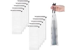 MUVONZI 10 Stück Regenschirm Tasche Transparent, Stockschirm, Kunststoff Regenschirm Halter, Durchsichtige Aufbewahrungstasche für Regenschirme aus Kunststoff (13 x 33 cm)