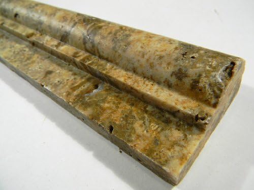 Tuscany Scabas 2x12 Ogee Chair Honed chair rail by GlassTileHome