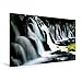 Produktbild Premium Textil-Leinwand 90 cm x 60 cm quer, Jiuzhaigou Bamboo Wasserfall | Wandbild, Bild auf Keilrahmen, Fertigbild auf echter Leinwand, Leinwanddruck (CALVENDO Natur)