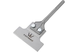 TOPWAY Heavy Duty 6 Inch SDS Max Floor Scraper Chisel 300mm × 150mm for Removal of Tiles Floor Adhesive Linoleum Concrete Mortar Thinset and Wall Surfaces 121123