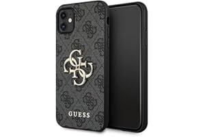 CG MOBILE GUESS GUHCN614GMGGR - Cover per iPhone 11 6,1", colore: Grigio 4G, logo Big Metal