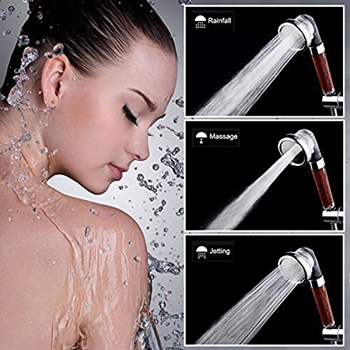UOMERE Filtration Shower Head for Dry Skin and Hair High Pressure Water Saving Ionic Handheld Showerhead - 7