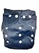 Three Little Imps Minky Colour Range Single Cloth Nappy (inc insert) - Grey Teal