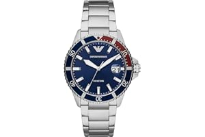 FOSSIL GROUP Emporio Armani Orologio da uomo, tre lancette, acciaio inossidabile, misura cassa 42 mm