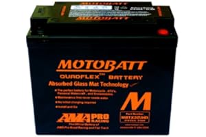 Battery Motobatt 12 V 21 AH 310 CCA MBTX20UHD Compatible With Harley Davidson