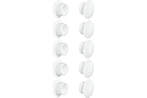cyclingcolors 10x cache trou bouchon plastique 5mm à 35mm capuchon protection vis blanc noir gris marron meuble table chaise mur (Øtrou 15mm/Blanc RAL 9010)