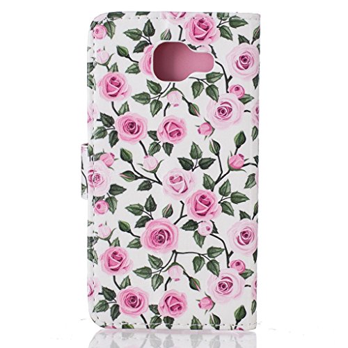 Samsung Galaxy A3 2016 Model/A310 Hülle [Bildschirmschutz aus gehärtetem Glas], Grandoin Retro Leder Foliant Stoßabfangende Hülle, exzellente Qualität buntes elegantes Muster Design Premium PU Verschluss genaue Passform Riemen-Leder Geldbörse schützende Schnapp-Hüllen-Abdeckung für Samsung Galaxy A3 2016 Model/A310 mit [Kreditkarten Einschub] Ständer Funktion - 2