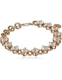 DYRBERG/KERN Helice de oro rosa y cristales y pulsera de cristal