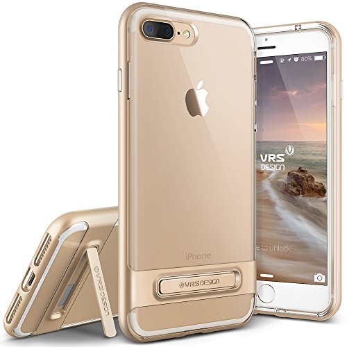 Funda iPhone 7 Plus VRS Design - Carcasa Transparente  Oro  Flexible TPU Protecci  n de Grado Militar Carcasa Choque Absorci  n  Kickstand  Crystal Bumper  para Apple iPhone 7 Plus 2016