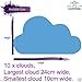 Cloud Wall Sticker Decals Kids Nursery Children Room 10 pieces10 clouds -White