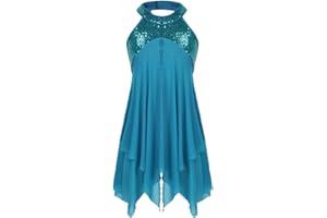 Freebily Vestido Princesa de Baile para Niña Maillot Brillante con Falda Leotardo Ballet Gimnasia Vestido de Bailarina Fiesta Actuación