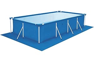 Leling Tapis De Sol Piscine - Protecteur Piscine, Au Rectangulaire, en Tissu Imperméable Pliable pour Piscines Gonflables, 3*5m