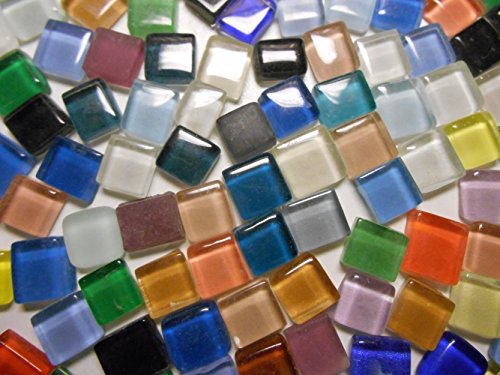 Unregelmäßige Mosaiksteine 500g bunte Mischung zum Basteln Klarglas Mosaik - 3