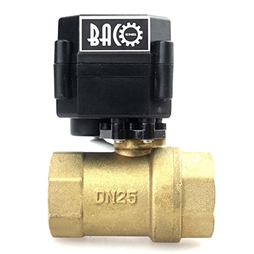 BACOENG 1″ DN25 2 Wege Messing BSP Motorkugelhahn Zonenventil(AC/DC9-24V CR04 2 Drähte Elektrische Elektro Kugelventil) - 2