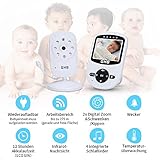 GHB Babyphone 2,4 GHz Babymonitor Drahtloser Digitalkamera 2,4 Zoll LCD Display mit Nachtlicht Gegensprechfunktion und Temperatur - 2