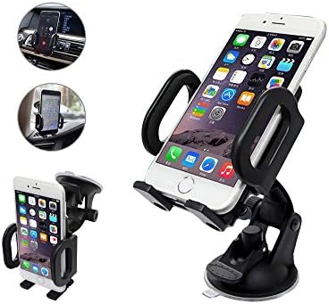 Home I Home 3 in 1 Car Phone Holder,Universal Air Vent,Windshield,Dashboard Car Mount for 3-7inch Smartphone and Other Compatible Devices