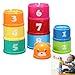 SODIAL(R) 9 Stacking Stacks Learning Count Number Cups Tower Baby and Toddler Activity TOY