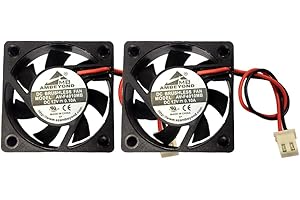 SECURITY-01 Confezione da 2 ventole silenziose di raffreddamento senza spazzole, 40 mm x 40 mm x 10 mm 4010 DC 12 V, sistema a doppio cuscinetto a sfera, 2 pin