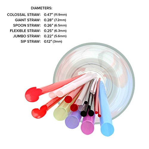 7.5″ Black Sip Straw, Package of 1000 - 6