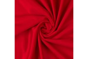 Mondo Tessuti - Cortes de terciopelo - Disponible en diferentes tamaños y más de 35 colores DIY paneles precortados (50 x 70 cm, rojo)