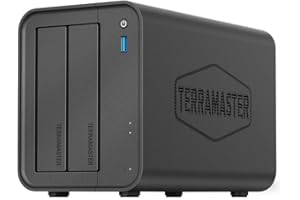 TERRAMASTER F2-425 2-Bay NAS Storage - Intel x86 Quad-Core CPU, 4GB RAM, 2.5GbE LAN, Network Attached Storage Multimedia Server for Home Users (Diskless)