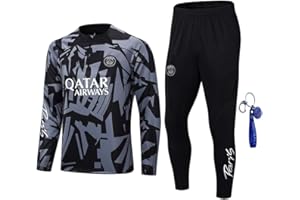FCURE Survêtement PSG pour enfants/adultes - Uniforme d'entraînement de football et pantalon - Survêtement de football Paris - Survêtement de sport pour homme