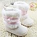 Fairy Season Baby Infant Girls Bowknot Crib Shoes Warm Fleece Prewalker Boots 0-18M