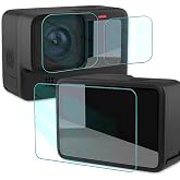 Go pro Hero 13 Uyumlu Ekran Koruyucu Seti 9H (3 Par&ccedil;a, &Ouml;n ve Arka Ekran ve Lens Koruyucu)